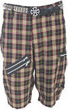 Zipper Shorts by Dogpile- Yellow/Black Plaid