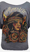 America on a Scoopneck Dolman Sleeve Girls Shirt by Black Market Art Company 