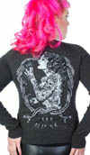 Tattooed Eve on a Charcoal Girls Cardigan by Black Market Art Company - Artist Jarad Bryant