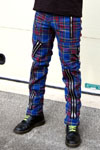 Original 15 Zip Bondage Pants (Wool Blend) by Tiger Of London- BLUE PLAID