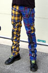 Original 15 Zip Bondage Pants (Wool Blend) by Tiger Of London- SPLIT LEG BLUE/YELLOW PLAID