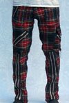 Original 15 Zip Bondage Pants (Wool Blend) by Tiger Of London- MULTI PLAID