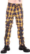 Original 15 Zip Bondage Pants (Wool Blend) by Tiger Of London- YELLOW PLAID