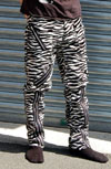 Original 15 Zip Bondage Pants by Tiger Of London- WHITE ZEBRA