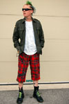 3/4 Pants (Long Short) by Tiger Of London- RED PLAID (Wool Blend) 
