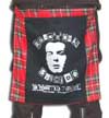 Red Plaid Bum Flap With Sid Vicious Rock N Roll Suicide Print by Tiger Of London