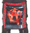 Red Plaid Bum Flap With Anarchy Print by Tiger Of London
