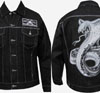 Limited Edition - Black Stretch Denim Jacket by Black Market Art Company - Tim Hendricks Cobra