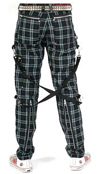 Bondage Pants by Dogpile- GREEN PLAID