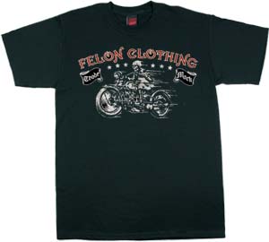 ******Bone Machine on a black shirt by Felon Clothing - SALE