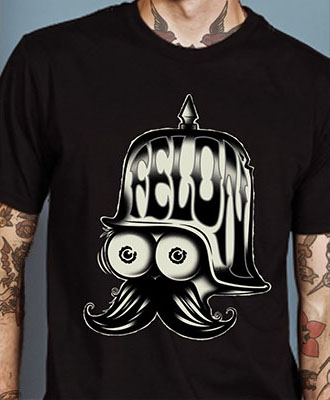 Boobies a black shirt by Felon Clothing
