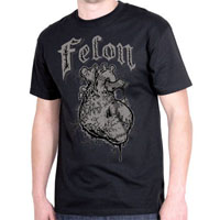 Heartless Anatomical Heart Image on a black shirt by Felon Clothing