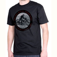 Murder Cycle Image on a black shirt by Felon Clothing