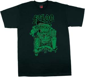 Monster's Ruin on a black shirt by Felon Clothing