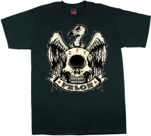 Buzz Kill on a black shirt by Felon Clothing - SALE sz SMALL only