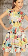  Comic Book Print Dress by Folter Clothing