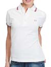 Fred Perry Twin Tipped Girls Polo Shirt- SNOW WHITE