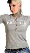 Ahoy Grey Cardigan by Toxico