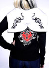 Lock & Key Sailor Hood zip up girls sweatshirt by Toxico - SALE