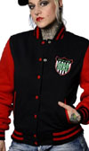 Zombie Squad Red Girls Baseball  Jacket by Toxico