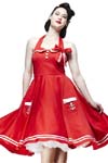 Motley 50's Sailor Dress by Hell Bunny in Red - sz Large & 4X only