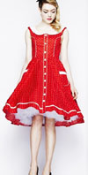 Alaia Red and White Polka Dot Dress by Hell Bunny 