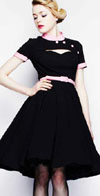 Posey Black & Pink Dress by Hell Bunny 