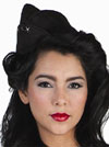 Girls Black Military Hat by Voodoo Vixen/ Living Dead Souls 