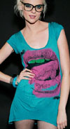 Ladies Forty Licks Lace Back Teal Tee by Iron Fist  - SALE
