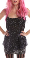 Ladies Starry Night Chiffon Tank Top by Iron Fist - SALE