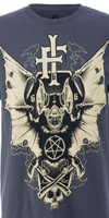 Bat & Pentagram Charcoal Guys Shirt by Iron Fist  - SALE