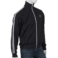 Fred Perry Twin Striped Track Jacket- NAVY/WHITE