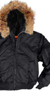 MA-1 HOODED Flight Jacket by Knox Armory- Black