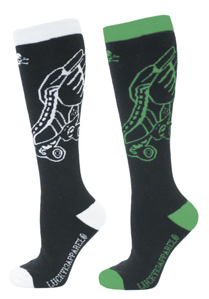 Winged Skate Girls Knee Socks by Lucky 13