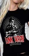 Link Wray Rumble on a black girls fitted shirt by Toxico - SALE
