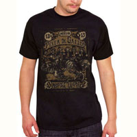 Cock Fight Artist Series design on a black shirt by Lucky 13 Clothing - SALE