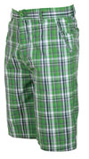 Lucky 13 Barstool Saint Green Plaid Shorts & bottle opener - SALE sz 36 only