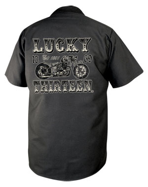 Lucky Bobber Short Sleeve Workshirt by Lucky 13 - SALE - sz small only
