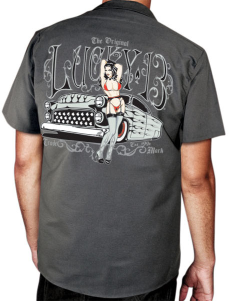 Sofia (Garter Girl & Hot Rod)) Short Sleeve Workshirt by Lucky 13 - SALE
