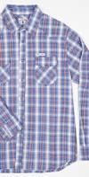 The Birch -  Blue/Red Plaid Long Sleeve Shirt by Sailor Jerry