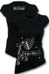 Give Blood Give Often (Roller Derby) Asymetric Slub Girls Shirt by Lucky 13 - SALE sz s & 2X only