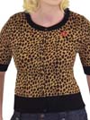 Sophia Crew Neck Cropped Leopard Cardigan by Lucky 13 - SALE