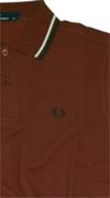 Fred Perry Classic Fit Twin Tipped Polo Shirt- PORT/WHITE/NAVY