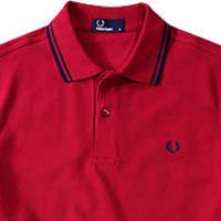 Fred Perry Classic Fit Twin Tipped Polo Shirt- DEEP RED