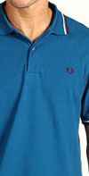 Fred Perry Classic Fit Twin Tipped Polo Shirt- ENAMEL BLUE