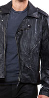 Mens Vegi-Leather Moto Jacket by Lip Service
