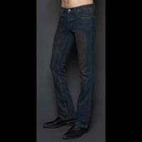 Vintage Wash Indigo Rocker Cut Guys Stretch Jeans by Lip Service