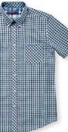 Mod Fit Short Sleeve Button Up by Ben Sherman- Asteroid (ma00254s)