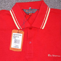 Romford Polo by Ben Sherman- NEW TARGET RED (Cream Piping)