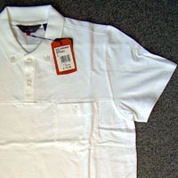 Button Collar Polo by Ben Sherman- WHITE (Sale price!)